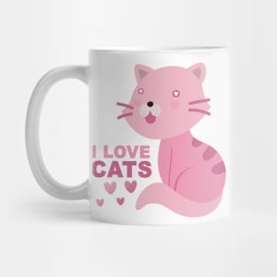 i love cats / cats masks and T Shirt for cats lovers Mug